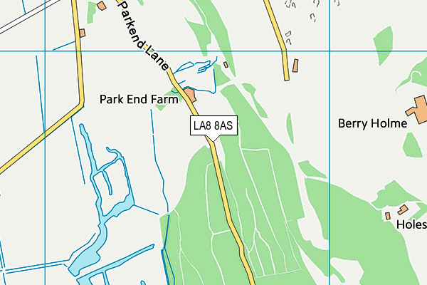 LA8 8AS map - OS VectorMap District (Ordnance Survey)