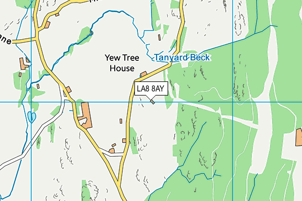 LA8 8AY map - OS VectorMap District (Ordnance Survey)