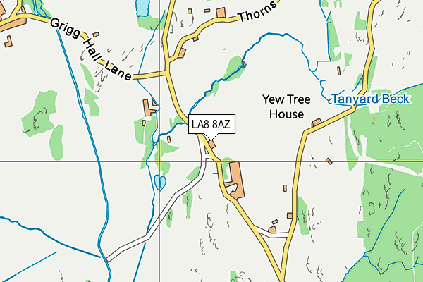 LA8 8AZ map - OS VectorMap District (Ordnance Survey)