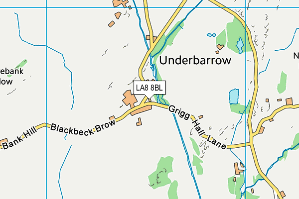 LA8 8BL map - OS VectorMap District (Ordnance Survey)