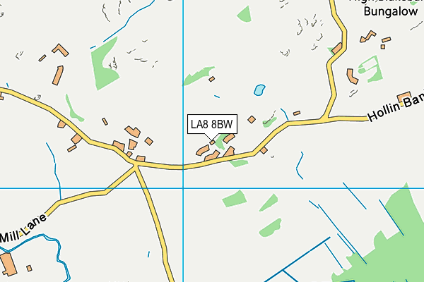 LA8 8BW map - OS VectorMap District (Ordnance Survey)