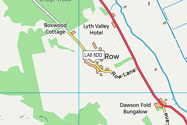 LA8 8DD map - OS VectorMap District (Ordnance Survey)