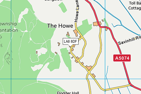 LA8 8DF map - OS VectorMap District (Ordnance Survey)