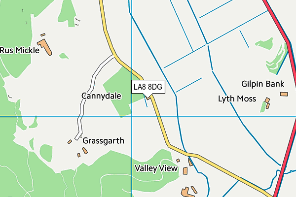 LA8 8DG map - OS VectorMap District (Ordnance Survey)