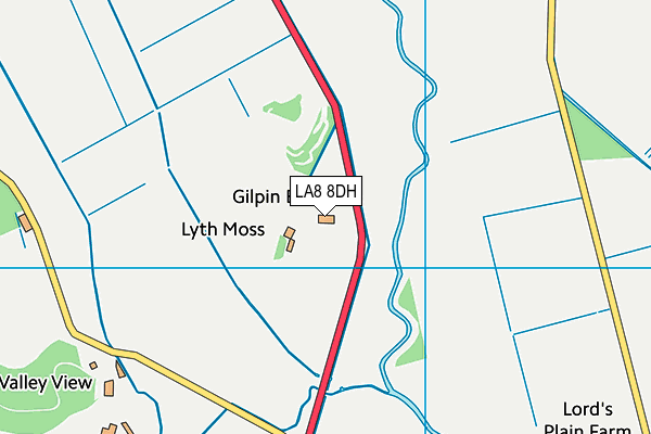 LA8 8DH map - OS VectorMap District (Ordnance Survey)