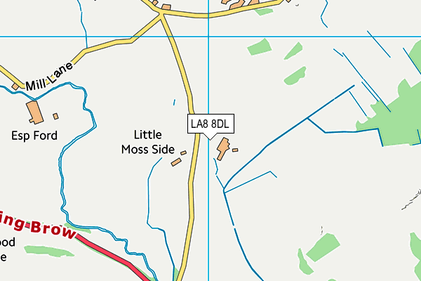 LA8 8DL map - OS VectorMap District (Ordnance Survey)