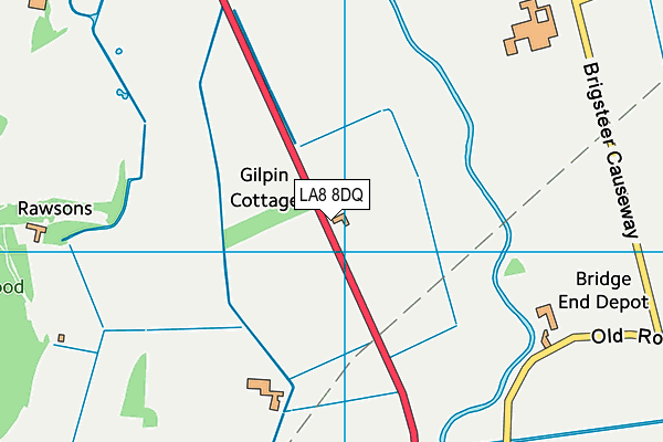 LA8 8DQ map - OS VectorMap District (Ordnance Survey)