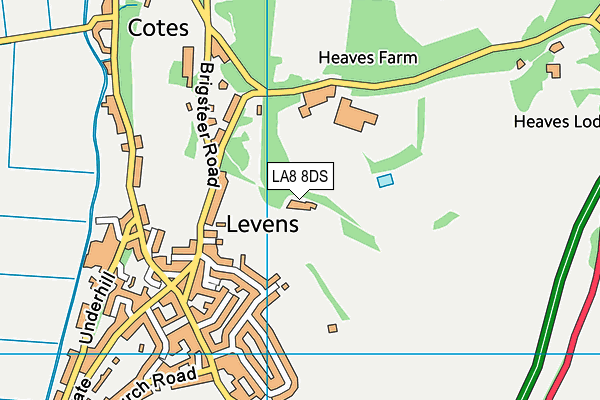 LA8 8DS map - OS VectorMap District (Ordnance Survey)