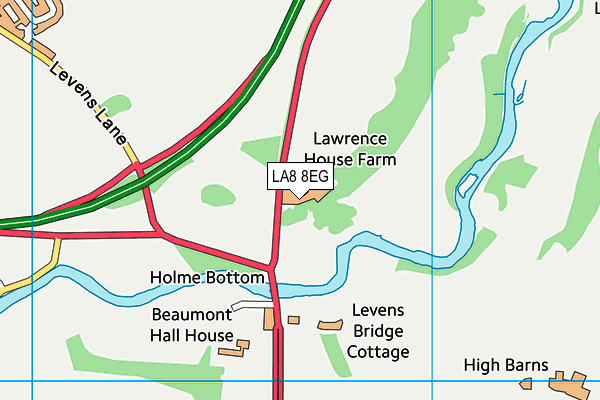 LA8 8EG map - OS VectorMap District (Ordnance Survey)