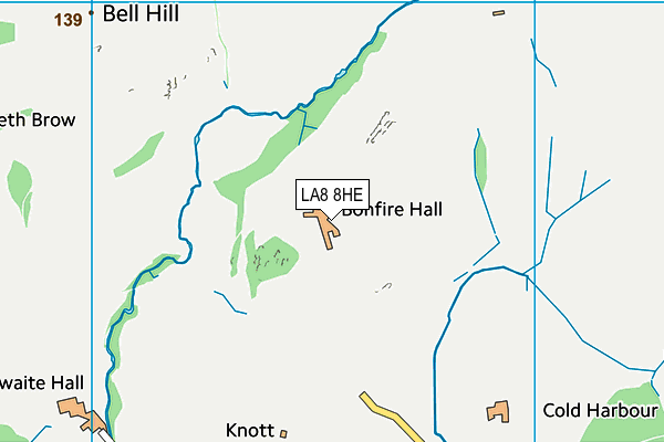 LA8 8HE map - OS VectorMap District (Ordnance Survey)