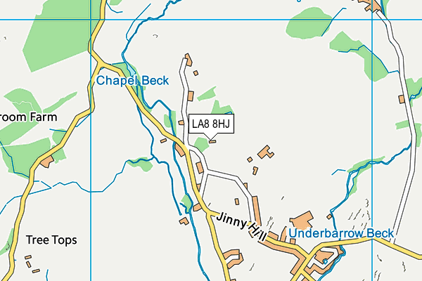LA8 8HJ map - OS VectorMap District (Ordnance Survey)