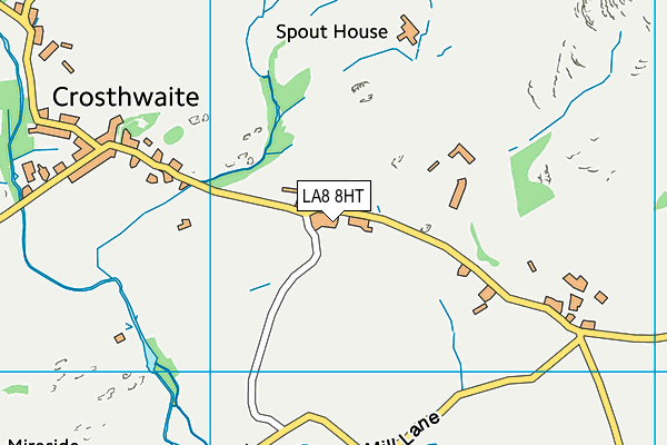 Crosthwaite Tennis Club map (LA8 8HT) - OS VectorMap District (Ordnance Survey)