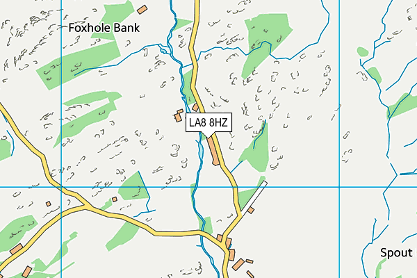 LA8 8HZ map - OS VectorMap District (Ordnance Survey)