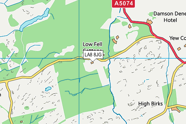 LA8 8JG map - OS VectorMap District (Ordnance Survey)