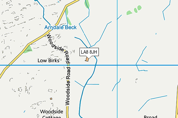 LA8 8JH map - OS VectorMap District (Ordnance Survey)