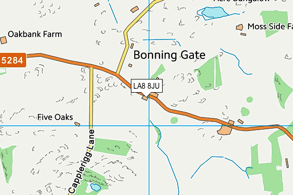 LA8 8JU map - OS VectorMap District (Ordnance Survey)