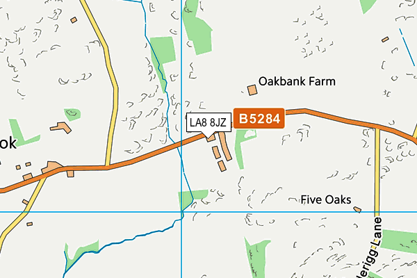 LA8 8JZ map - OS VectorMap District (Ordnance Survey)