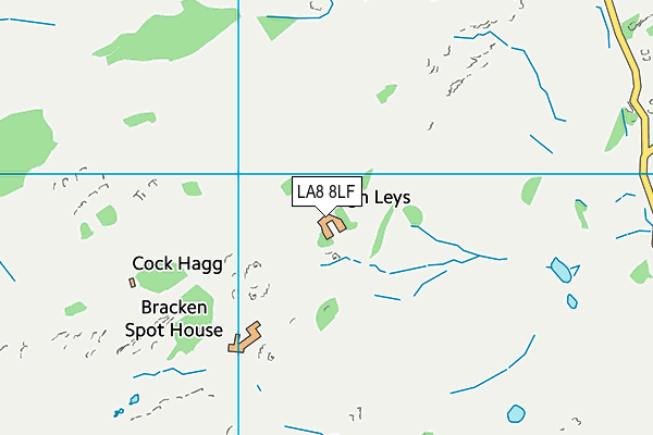 LA8 8LF map - OS VectorMap District (Ordnance Survey)