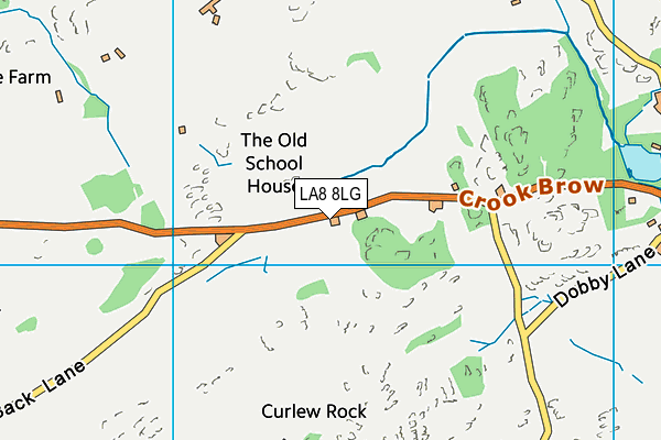 Crook Memorial Hall map (LA8 8LG) - OS VectorMap District (Ordnance Survey)
