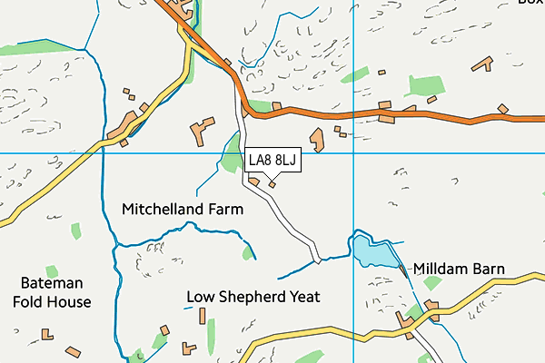 LA8 8LJ map - OS VectorMap District (Ordnance Survey)