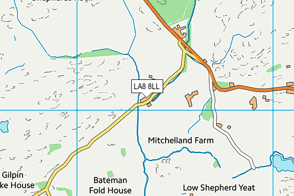 LA8 8LL map - OS VectorMap District (Ordnance Survey)