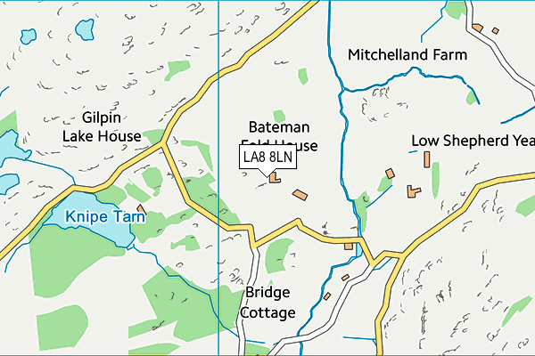 LA8 8LN map - OS VectorMap District (Ordnance Survey)