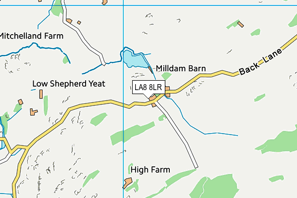 LA8 8LR map - OS VectorMap District (Ordnance Survey)