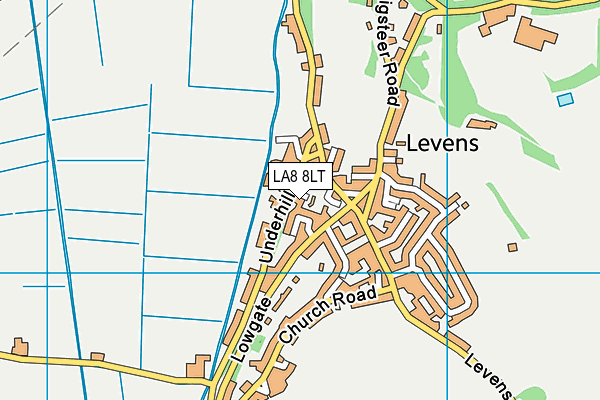 LA8 8LT map - OS VectorMap District (Ordnance Survey)