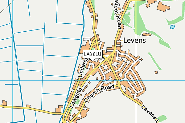 LA8 8LU map - OS VectorMap District (Ordnance Survey)