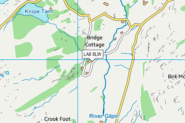 LA8 8LW map - OS VectorMap District (Ordnance Survey)