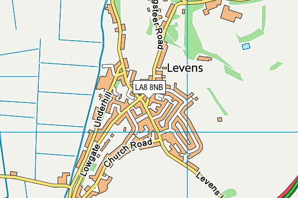 LA8 8NB map - OS VectorMap District (Ordnance Survey)