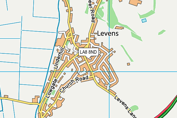 LA8 8ND map - OS VectorMap District (Ordnance Survey)