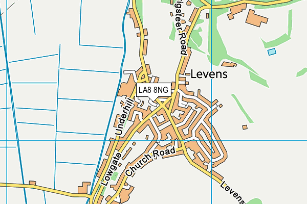 LA8 8NG map - OS VectorMap District (Ordnance Survey)