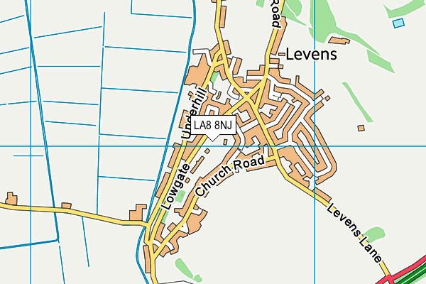 LA8 8NJ map - OS VectorMap District (Ordnance Survey)