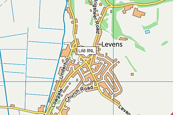 LA8 8NL map - OS VectorMap District (Ordnance Survey)
