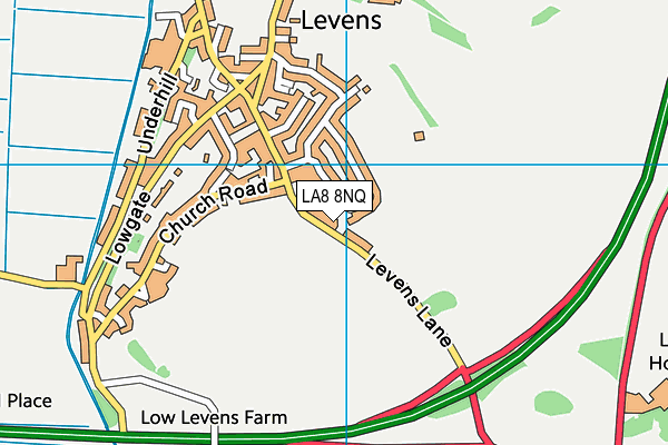 LA8 8NQ map - OS VectorMap District (Ordnance Survey)