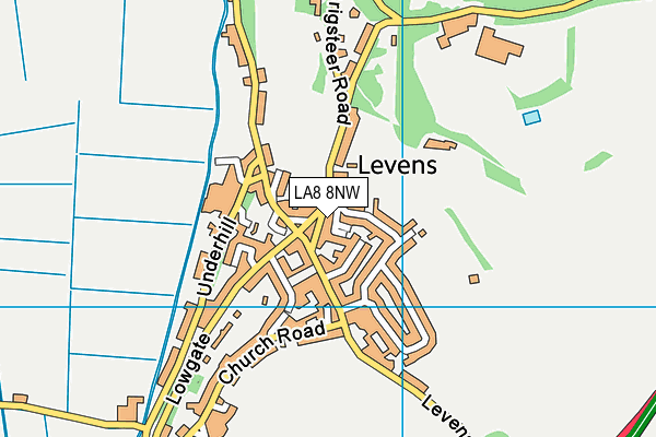 LA8 8NW map - OS VectorMap District (Ordnance Survey)
