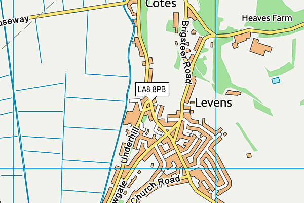 LA8 8PB map - OS VectorMap District (Ordnance Survey)