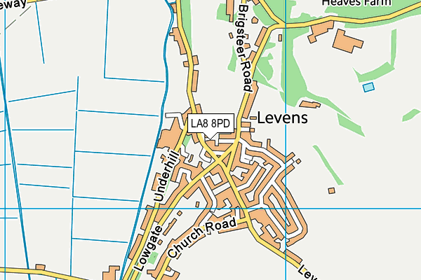 LA8 8PD map - OS VectorMap District (Ordnance Survey)