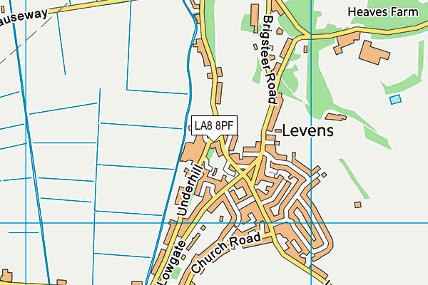 LA8 8PF map - OS VectorMap District (Ordnance Survey)