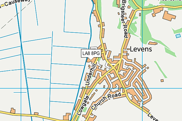 LA8 8PG map - OS VectorMap District (Ordnance Survey)