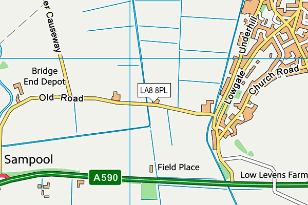 LA8 8PL map - OS VectorMap District (Ordnance Survey)