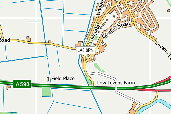 LA8 8PN map - OS VectorMap District (Ordnance Survey)