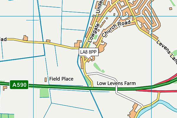 LA8 8PP map - OS VectorMap District (Ordnance Survey)