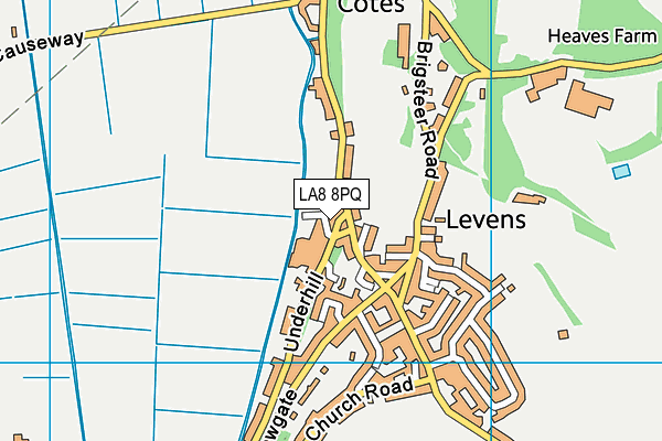 LA8 8PQ map - OS VectorMap District (Ordnance Survey)