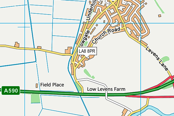 LA8 8PR map - OS VectorMap District (Ordnance Survey)