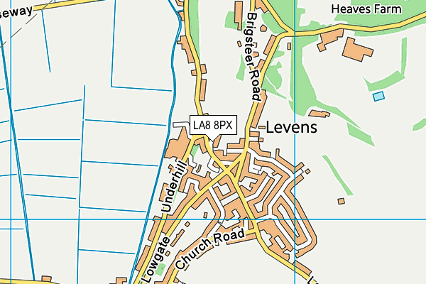 LA8 8PX map - OS VectorMap District (Ordnance Survey)