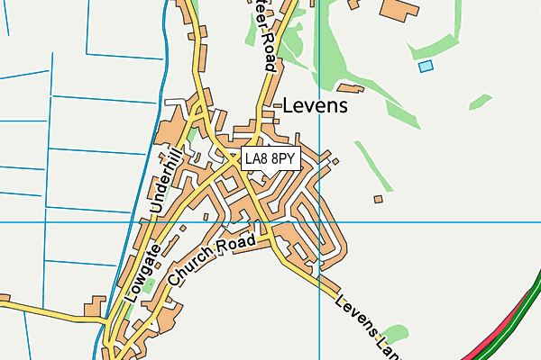 LA8 8PY map - OS VectorMap District (Ordnance Survey)