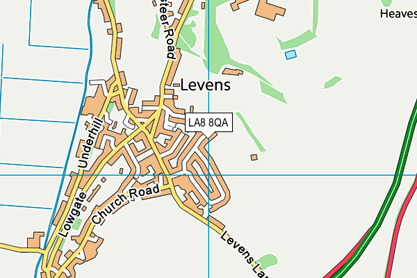 LA8 8QA map - OS VectorMap District (Ordnance Survey)