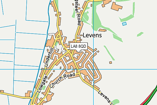 LA8 8QD map - OS VectorMap District (Ordnance Survey)